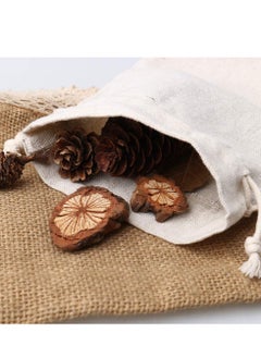 Generic 12Pcs Burlap Bags, Hessian Bags 12x17cm(4.72 x 6.7inch) Reusable Fabric Bags Small Canvas Drawstring Bags Cotton Muslin Bags Vintage Mesh Jewellery Favour Bags for Wedding Party Valentine's  - Image 4
