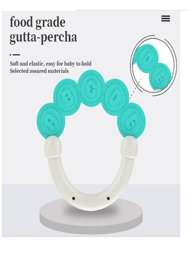 هوانجر مجموعة خشخيشات يد سيليكون مكونة من 4 قطع - خشخيشة نوم عالية الجودة ألعاب أطفال من 0 إلى 24 شهرًا - Image 2