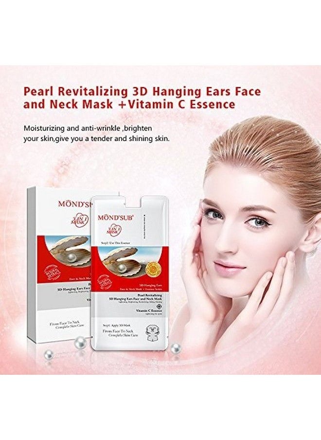 Mond'sub - 3 In 1 Pearl Lifting Brightening 3D Hanging Ears Neck & Complete Skin Care Facial Mask Sheet With Natural Extract For Men And Women (Pack Of 20) - Image 1