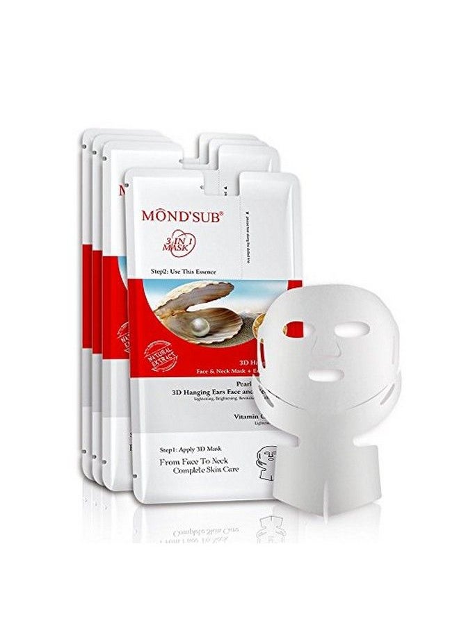 Mond'sub - 3 In 1 Pearl Lifting Brightening 3D Hanging Ears Neck & Complete Skin Care Facial Mask Sheet With Natural Extract For Men And Women (Pack Of 20) - Image 1