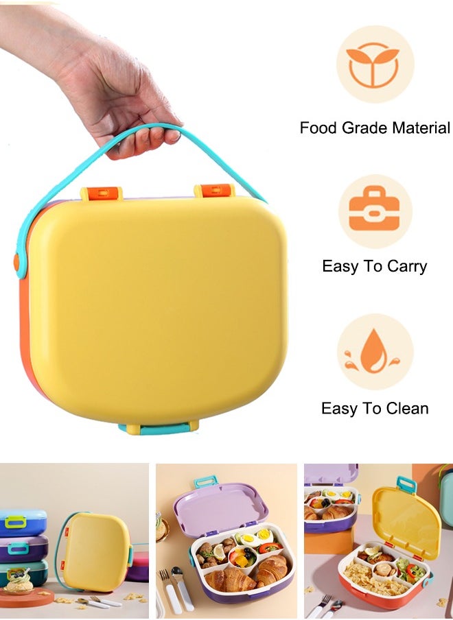 Super ZYouth - Kids Bento Lunch Box, Lunch Containers for School with 4 Compartments, Utensils, Sauce Container and Handle, 1300ml - Image 1