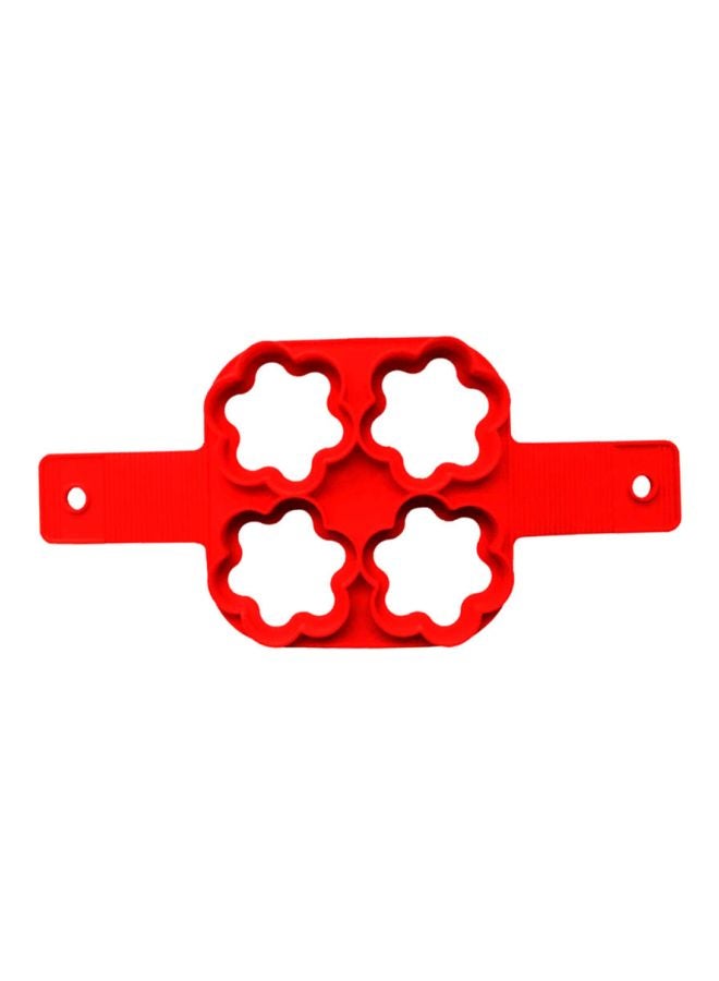 Loquat 4 Cavity Silica Gel Pancake Mould Red 34x1.5x16cm - Image 1