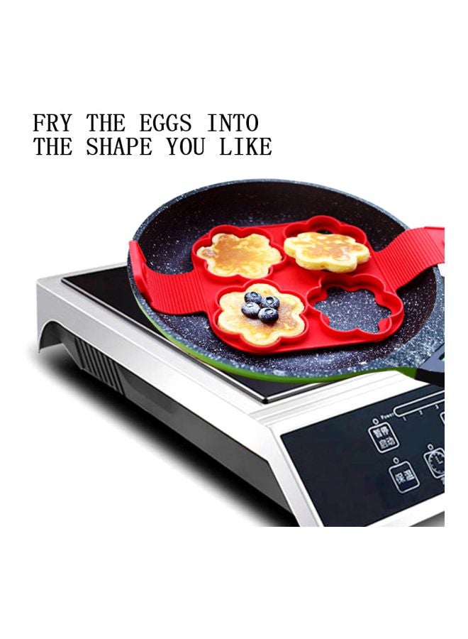 Loquat 4 Cavity Silica Gel Pancake Mould Red 34x1.5x16cm - Image 5