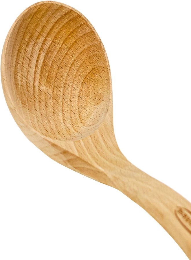 AKDC Bamboo Soup Ladle Spoon For Cooking Kitchen Gadgets Soup & Sauce Ladle Spoons - Bamboo Ladle Wooden Utensils For Cooking Set With Hanging Hook - Cooking Utensils For Home, Hotels (8X25Cm) - Image 1