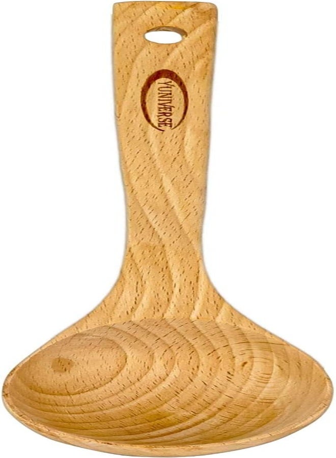 AKDC Bamboo Soup Ladle Spoon For Cooking Kitchen Gadgets Soup & Sauce Ladle Spoons - Bamboo Ladle Wooden Utensils For Cooking Set With Hanging Hook - Cooking Utensils For Home, Hotels (8X25Cm) - Image 5