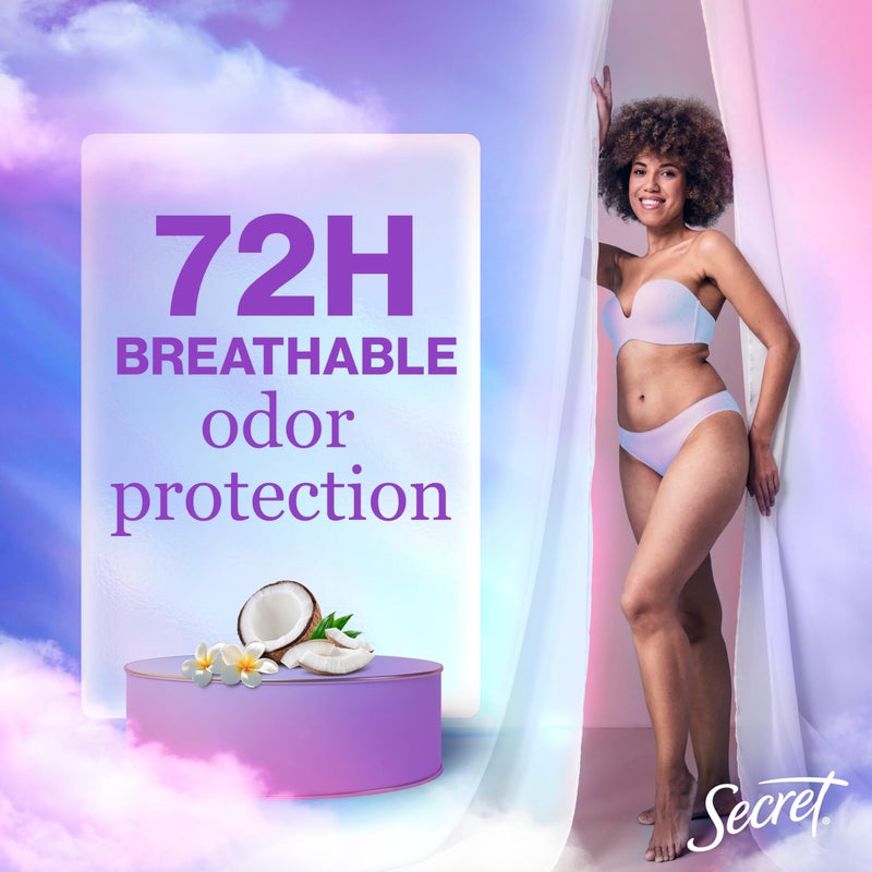 Secret جل مضاد للتعرق ومزيل للعرق Secret Fresh Clear للنساء، برائحة جوز الهند، 2.6 أونصة - Image 3