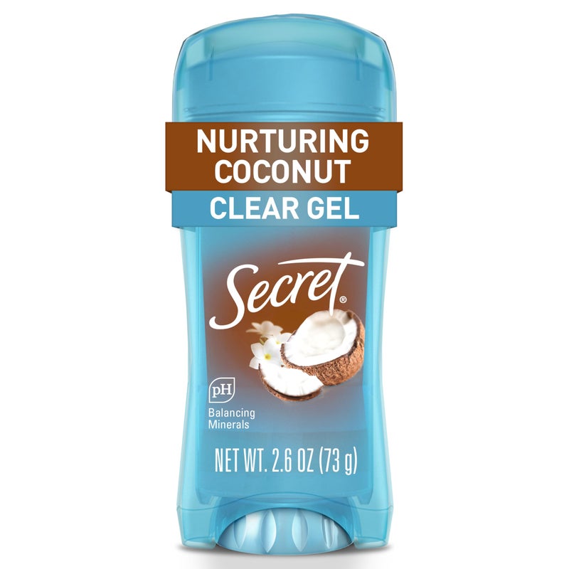 Secret جل مضاد للتعرق ومزيل للعرق Secret Fresh Clear للنساء، برائحة جوز الهند، 2.6 أونصة - Image 1