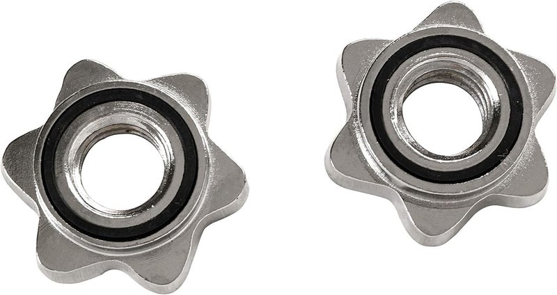 زوج مقابض بار دمبل قابل للتعديل مطلي بالكروم لرفع الأثقال مع أقفال دوارة، طوله 40 سم وقطره 2.5 سم - Image 5