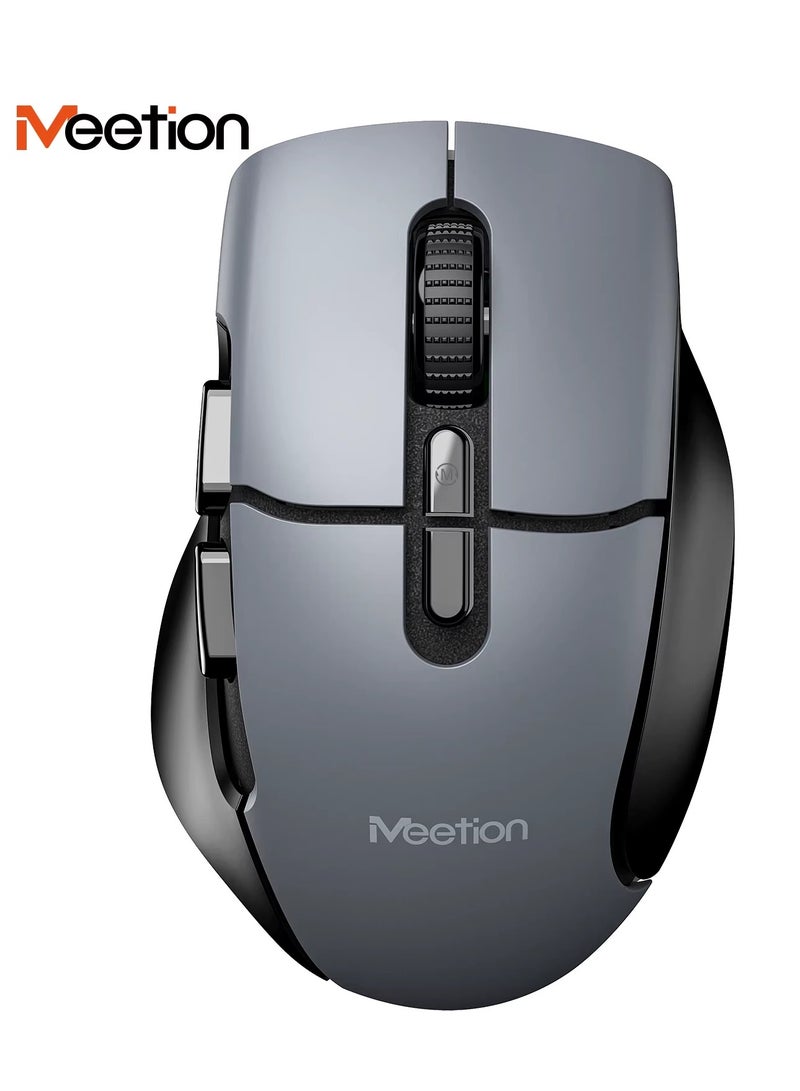 MEETION Wireless Dual-Mode Ergonomic Mouse BTM001 Ergonomic Design 2.4g Bluetooth Dual Mode Multiple Colors Available (BLACK) - Image 1