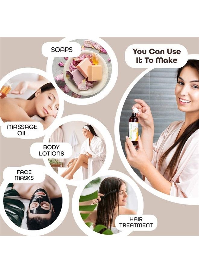 Premium Nature - Castor Oil Pure Carrier Oil - Cold Pressed Castrol Oil for Essential Oils Mixing Natural Skin Moisturizer Body & Face, Eyelash Caster Oil, Eyelashes Eyebrows Lash & Hair Growth Serum 4 oz - Image 1