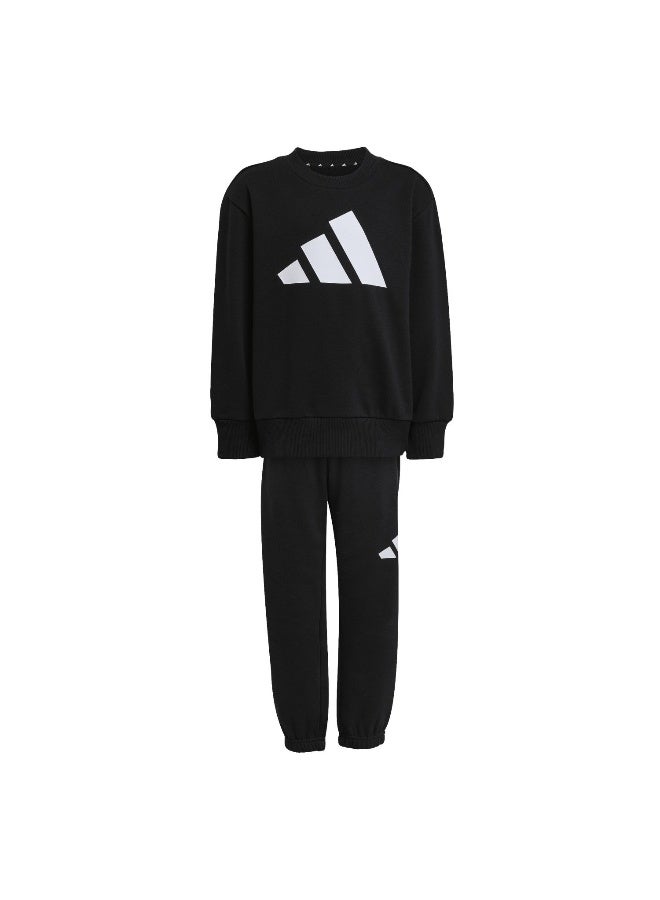 Adidas Lk Bl Fl Jog Black Training Suits For Kids 3-4Y - Image 1