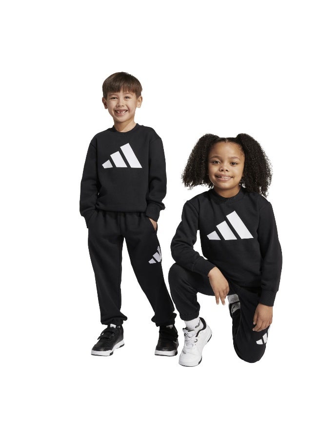 Adidas Lk Bl Fl Jog Black Training Suits For Kids 3-4Y - Image 4
