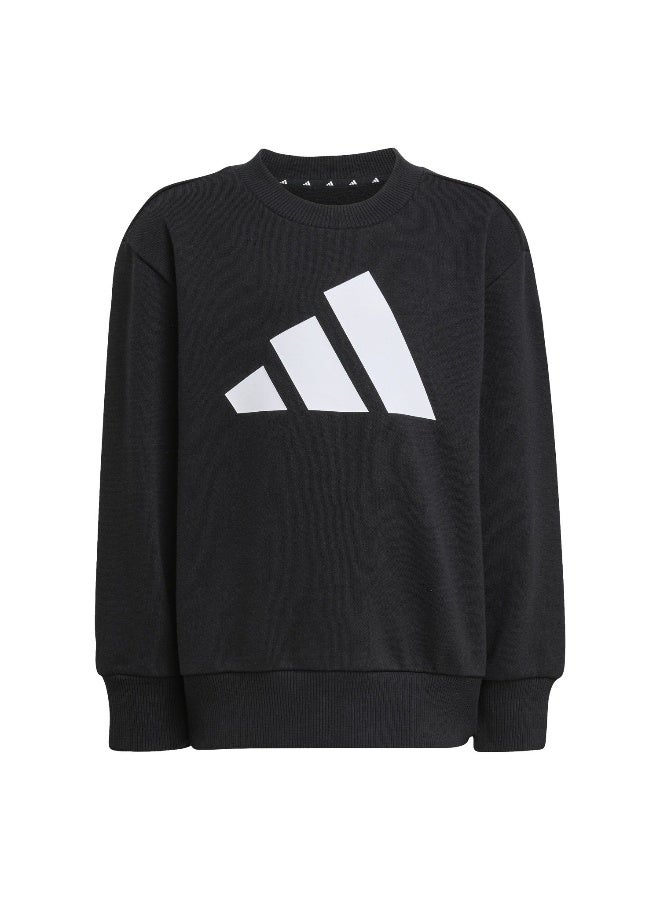 Adidas Lk Bl Fl Jog Black Training Suits For Kids 3-4Y - Image 2