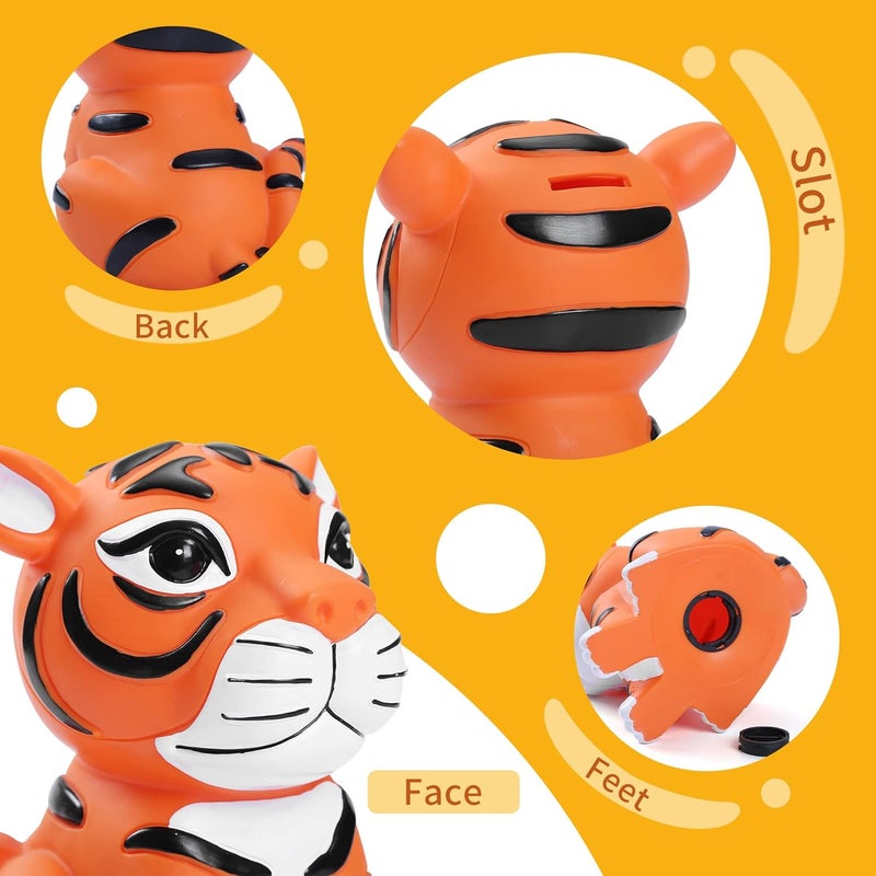 HW Tiger Money Bank Unbreakable Piggy Bank Can Store 1000 Coins 2022 Chinese New Year Tiger Money Box Coin Bank - Image 3
