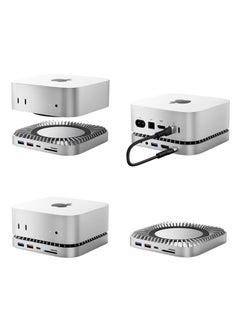 Raycue Mac Mini M4 Dock, Aluminum Mac Mini Stand and HDMI Hub for Mac Mini M4 and M4 Pro 2024 with M.2 NVMe/SATA SSD Enclosure, 4K60Hz HDMI,10G USB A/C, 5G USB A*2, USB-C Charge, SD/TF, Audio  - Image 5