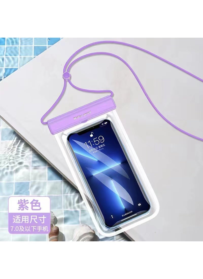 general Mobile phone waterproof bag tpu touch screen waterproof mobile phone bag flip phone full transparent mobile phone waterproof protective cover wholesale Black foreign trade English manual