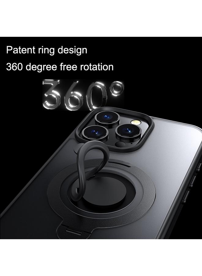 اس-توب جراب لهاتف iPhone 16 Pro Max Frosted MagSafe حامل حلقي مغناطيسي دوار - Image 3