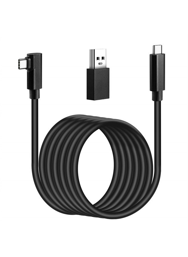 Kuject Link Cable 16FT Compatible for Quest 2/1/Pico 4, VR Headset Cable Accessories for Rift S/Steam VR Games, USB 3.0 Type C to C High Speed Data Transfer Charging Cord for Gaming PC - Image 1