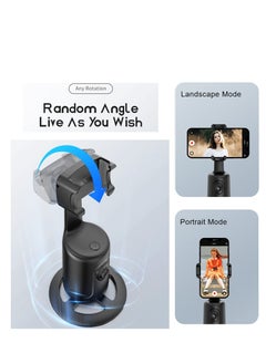TYCOM TYCOM Auto Face Tracking Tripod, 360 Rotation Phone Camera Mount, No App Needed, Battery Operated Smart Shooting Holder for Live Vlog - Black  - Image 4