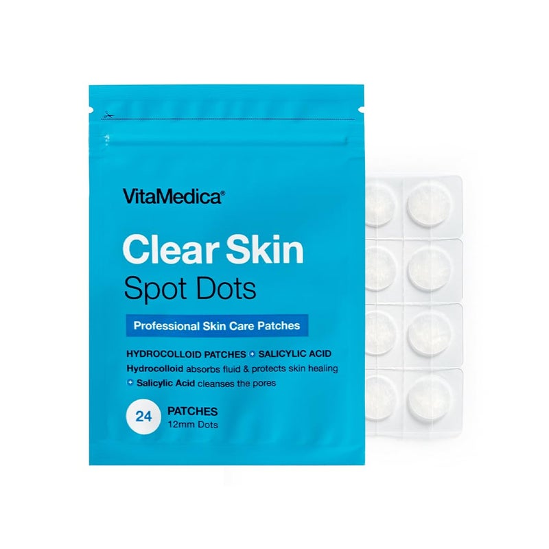 VitaMedica Clear Skin Spot Dots  Natural Blemish Spot Treatment Hydrocolloid Patches