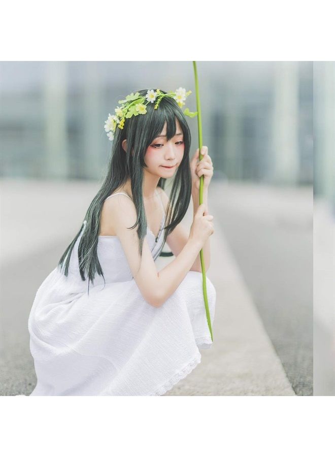 OSIAS Anime Cosplay Wig, Halloween Wig, with Free Wig Cap (Asui Tsuyu) - Image 2