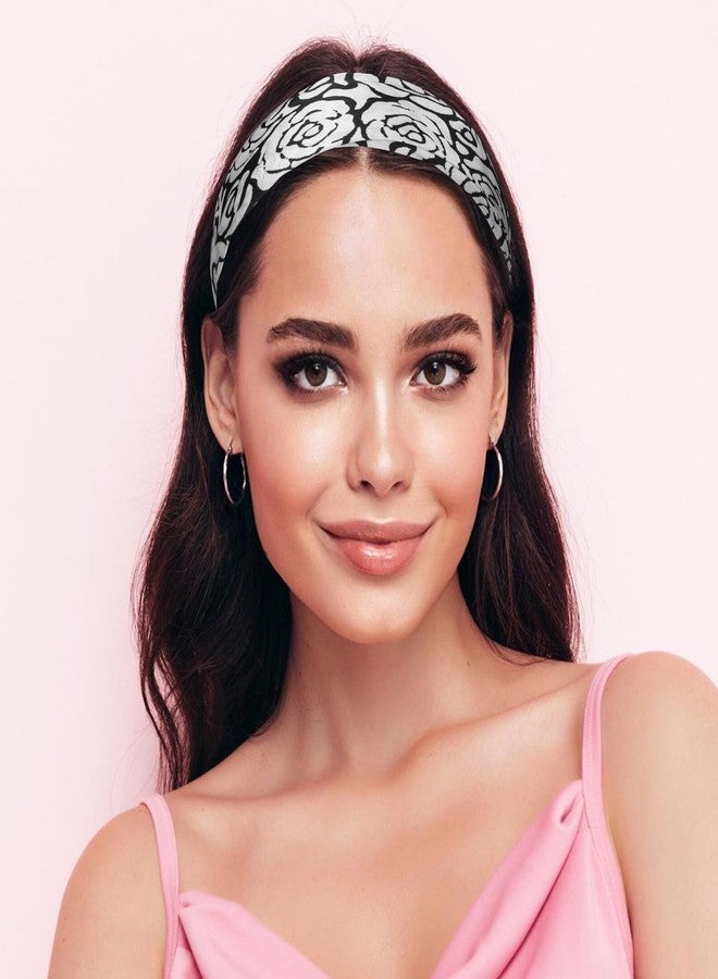 Sumolux Head Hair Scarf for Women Like Satin Silk Scarf Bandana Hair Wrapping Night Large Square Scarves 27.5" - Image 3