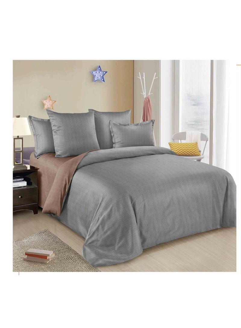 6-Piece King Size Duvet Cover Set – Soft & Breathable Bedding Set with Fitted Sheet and Pillowcases.