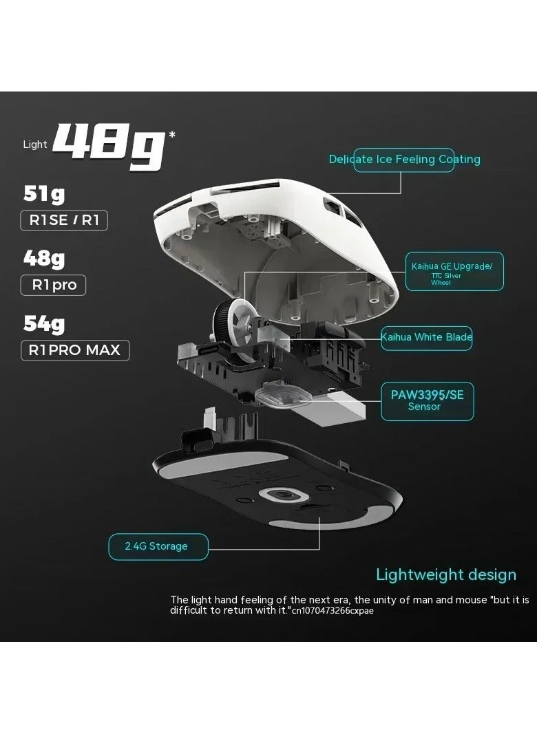 في اكس اي ماوس ألعاب VXE Dragonfly R1 Pro بتكنولوجيا Bluetooth و2.4G وسلكي لأجهزة الكمبيوتر المحمولة والمكاتب - Image 4