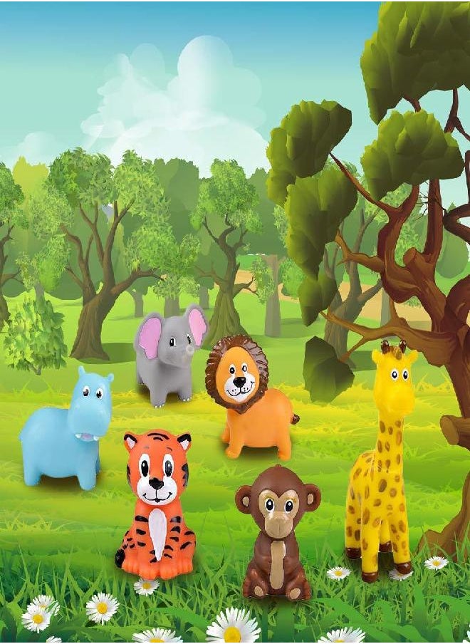 ArtCreativity - ArtCreativity Vinyl Zoo Animals, Pack of 12 Assorted Squeezable Toys, Safari Birthday Party Favors for Kids, Fun Bath Tub and Pool Toys for Children, Educational Learning Aids for Boys and Girls - Image 1