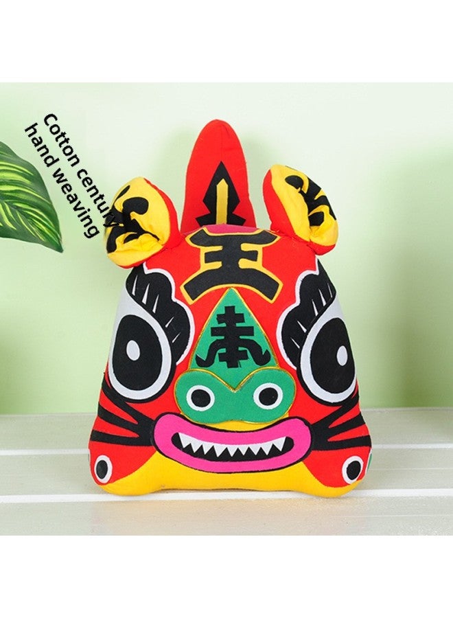 Handmade Cloth Tiger Folk Crafts Ornaments Special Gifts To Foreigners Manufacturers Supply-Color:Red-Specifications:Red - Image 1