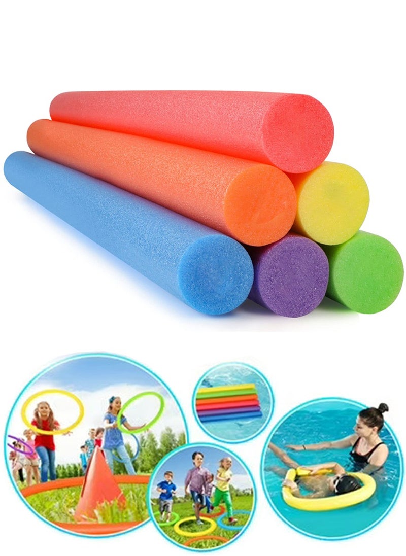 HAIZID Noodles for Swimming, Floating and Craft Projects - Pack of 6 Multicolors Noodles - EVA Solid Foam,  Odorless, Non-Toxic and Safe For Skin and Health  - Image 1
