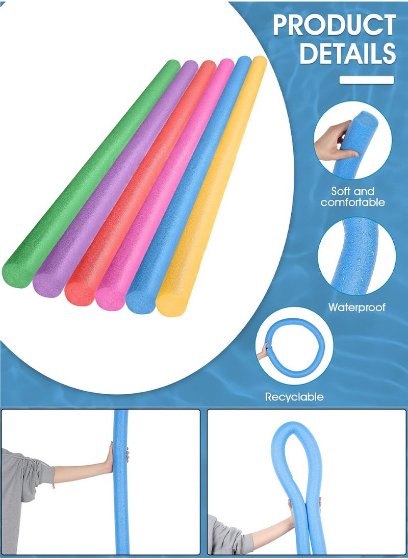 HAIZID Noodles for Swimming, Floating and Craft Projects - Pack of 6 Multicolors Noodles - EVA Solid Foam,  Odorless, Non-Toxic and Safe For Skin and Health  - Image 4