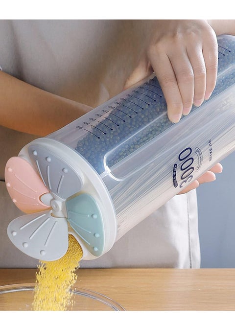4 in 1 Cereal Storage Container 3L Cereal Container with Lids Airtight Food Storage Containers Durable Plastic Cereal Box Containers Food Grade and BPA Free Cereal