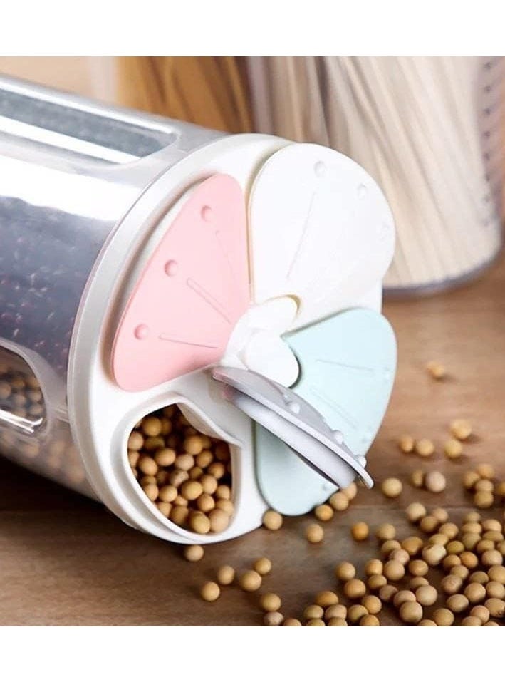 4 in 1 Cereal Storage Container 3L Cereal Container with Lids Airtight Food Storage Containers Durable Plastic Cereal Box Containers Food Grade and BPA Free Cereal