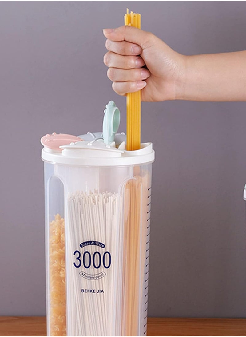4 in 1 Cereal Storage Container 3L Cereal Container with Lids Airtight Food Storage Containers Durable Plastic Cereal Box Containers Food Grade and BPA Free Cereal