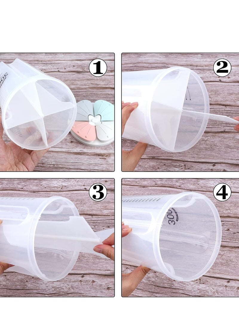 4 in 1 Cereal Storage Container 3L Cereal Container with Lids Airtight Food Storage Containers Durable Plastic Cereal Box Containers Food Grade and BPA Free Cereal