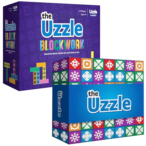 The Uzzle Uzzle 30 Board Game Blockwork Bundle Ultimate Family Fun Pack FastPaced Puzzle Games for Ages 4 Multiple Difficulty Levels 2 to 4 Players - Image 1
