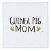 3DROSE 3dRose qs_154048_3 Guinea Pig Mom for Pet Owners Cavy Rodent Family Pets with Brown Paw Prints Footprints Quilt Square,  - Image 2