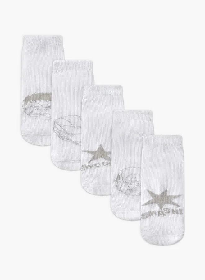 مارفل Pack Of 5 Marvel Boys Socks Ankle Length