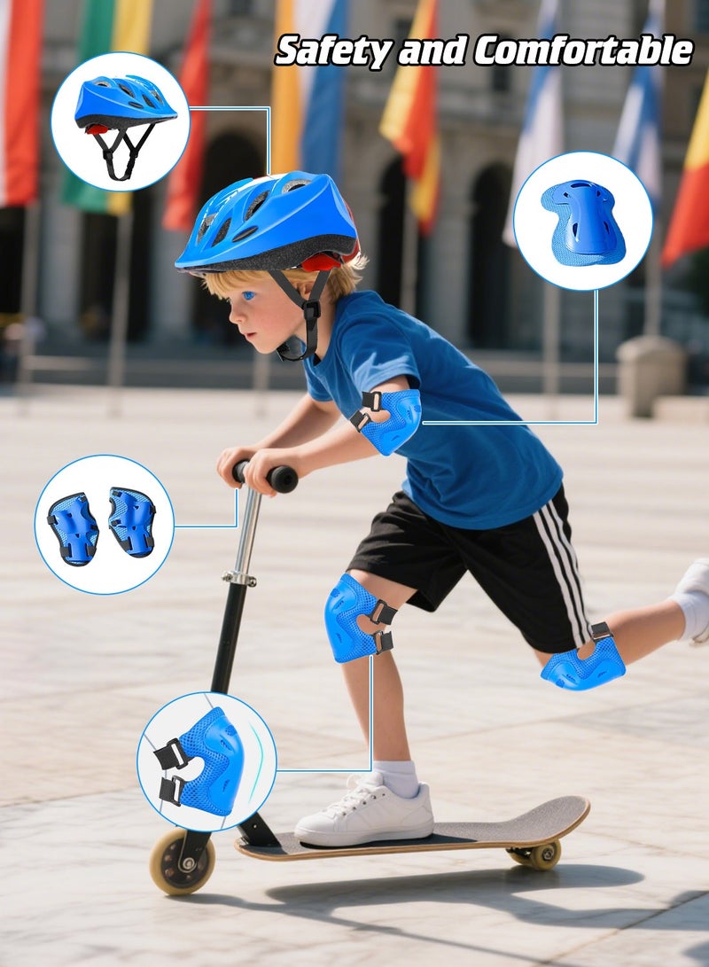MaBaby Kids Helmet 7 in 1 Adjustable Protective Sports Gear Set, Kids Bike Helmets, Kick Scooter, Inline Skate, with Knee Elbow Pads Wrist Guards, for Kids Ages 3-15 Boys and Girls - Image 3