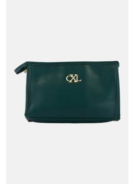 CXL by Christian Lacroix Women Brand Logo Cosmetics Pouch, Green  - Image 1