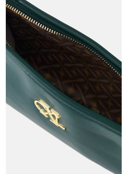 CXL by Christian Lacroix Women Brand Logo Cosmetics Pouch, Green  - Image 2