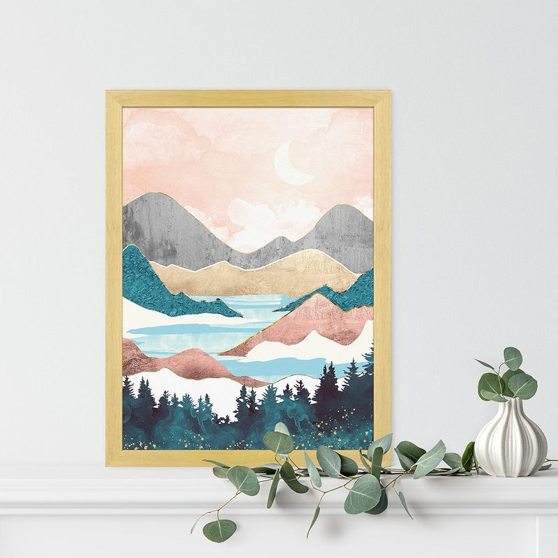 LIYAOLI Boho Geometric Wall Decor Wood Framed Wall Art for Living room 3 Panel 12 x 16 Inch Landscape Mountain Canvas Wall Art Home Modern Wall Decor for Bathroom - Image 5