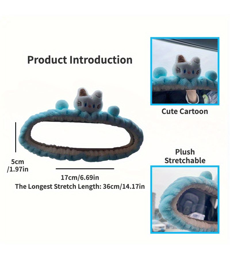Creative Animal Little Frog Plush Car Rearview Mirror Cover Soft Interior Accessory - Image 2