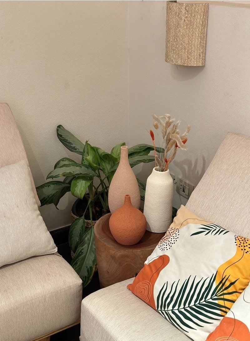 مجموعه فازات البتراء من بصمة مصنوعة يدويا تصلح للارفف الخشبية والسفرة والبوفيه - هدية مميزة - Image 1