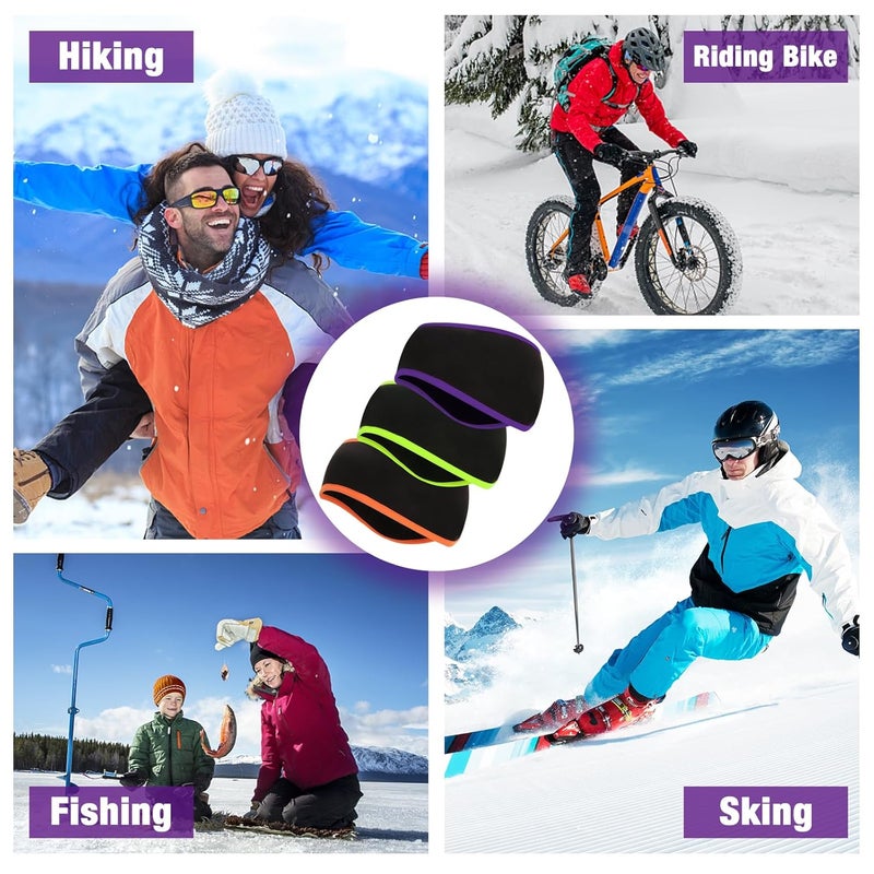 Komake Ear Warmers Headband, KOMAKE 2 Pack Earmuff Headband Fleece Earmuffs Running Headband Winter Ear Covers Moisture Wicking Sweatband Ski Sport Headband For Men & Women (Black+Gray) - Image 4