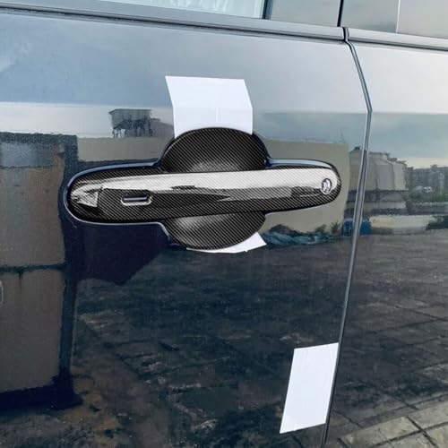 TUBAIZAI Car Accessories Compatible with Toyota New Grand Highlander 2024 2025 2026 Exterior Door Handle and Handle Bowl Cover Trims Protector Decoration ABS 8PCSCarbon Fiber Style - Image 3