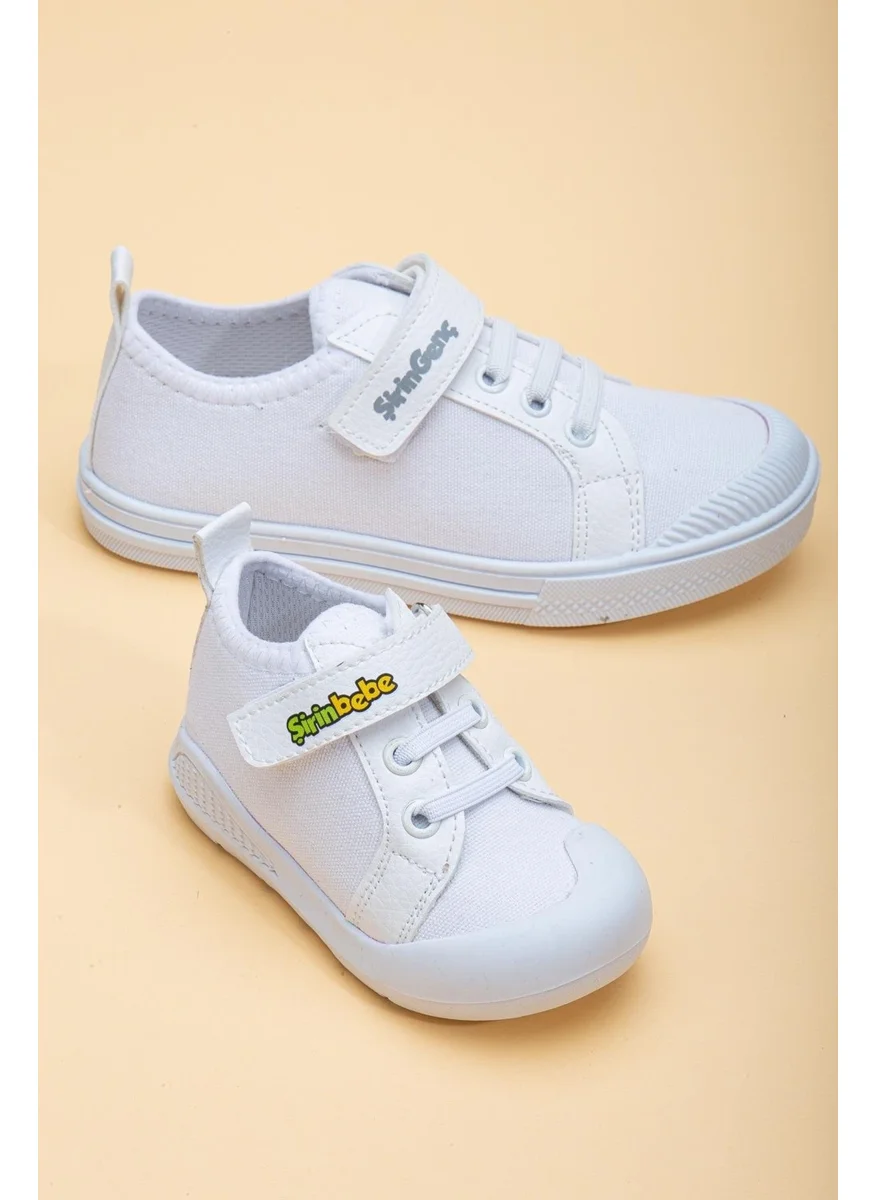 Dilimler Ayakkabı Şirinbebe Şiringenç Linen White Boy İlkadım Baby Child Shoes