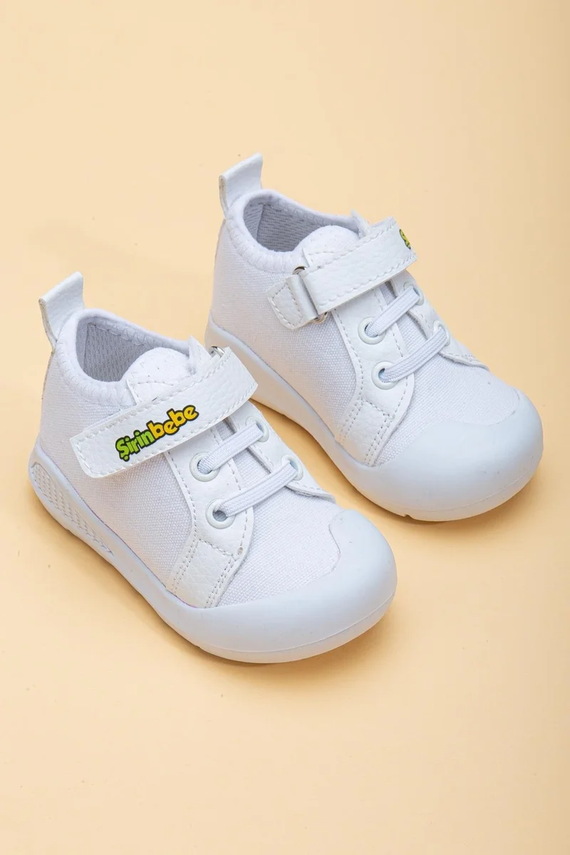 Dilimler Ayakkabı Şirinbebe Şiringenç Linen White Boy İlkadım Baby Child Shoes