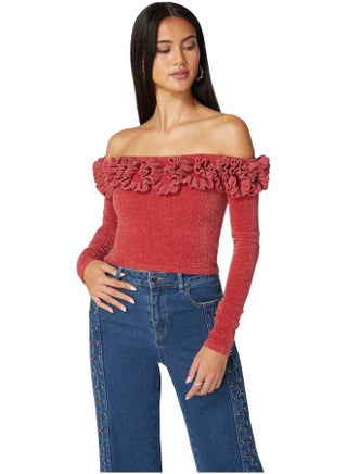Off Shoulder Ruffle Detail Sweater - pzsku/ZBEAF0FD9A931E375E96CZ/45/_/1728823660/a276d331-bbe6-44ad-9cb8-108be53e48a5